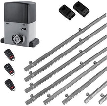 Φόρτωση εικόνας στο εργαλείο προβολής Συλλογής, Σετ μοτέρ συρόμενης πόρτας σε μπάνιο λαδιού NORTON-1000-OIL με ενσωματωμένο πινακοδέκτη, 3 τηλεχειριστήρια, 8m μεταλλική κρεμαγιέρα και φωτοκύτταρα ενσύρματα