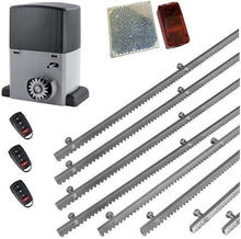 Φόρτωση εικόνας στο εργαλείο προβολής Συλλογής, Σετ μοτέρ συρόμενης πόρτας σε μπάνιο λαδιού NORTON-1000-OIL με ενσωματωμένο πινακοδέκτη, 3 τηλεχειριστήρια, 8m μεταλλική κρεμαγιέρα και φωτοκύτταρα ασύρματα