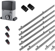 Φόρτωση εικόνας στο εργαλείο προβολής Συλλογής, Σετ μοτέρ συρόμενης πόρτας σε μπάνιο λαδιού NORTON-1000-OIL με ενσωματωμένο πινακοδέκτη, 3 τηλεχειριστήρια, 9m μεταλλική κρεμαγιέρα και φωτοκύτταρα ενσύρματα