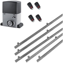 Φόρτωση εικόνας στο εργαλείο προβολής Συλλογής, Σετ μοτέρ συρόμενης πόρτας σε μπάνιο λαδιού NORTON-1000-OIL με ενσωματωμένο πινακοδέκτη, 4 τηλεχειριστήρια και 5m μεταλλική κρεμαγιέρα