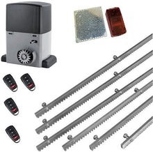 Φόρτωση εικόνας στο εργαλείο προβολής Συλλογής, Σετ μοτέρ συρόμενης πόρτας σε μπάνιο λαδιού NORTON-1000-OIL με ενσωματωμένο πινακοδέκτη, 4 τηλεχειριστήρια, 6m μεταλλική κρεμαγιέρα και φωτοκύτταρα ασύρματα