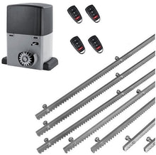 Φόρτωση εικόνας στο εργαλείο προβολής Συλλογής, Σετ μοτέρ συρόμενης πόρτας σε μπάνιο λαδιού NORTON-1000-OIL με ενσωματωμένο πινακοδέκτη, 4 τηλεχειριστήρια και 7m μεταλλική κρεμαγιέρα