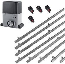 Φόρτωση εικόνας στο εργαλείο προβολής Συλλογής, Σετ μοτέρ συρόμενης πόρτας σε μπάνιο λαδιού NORTON-1000-OIL με ενσωματωμένο πινακοδέκτη, 4 τηλεχειριστήρια και 8m μεταλλική κρεμαγιέρα