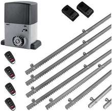 Φόρτωση εικόνας στο εργαλείο προβολής Συλλογής, Σετ μοτέρ συρόμενης πόρτας σε μπάνιο λαδιού NORTON-1000-OIL με ενσωματωμένο πινακοδέκτη, 4 τηλεχειριστήρια, 8m μεταλλική κρεμαγιέρα και φωτοκύτταρα ενσύρματα