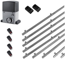 Φόρτωση εικόνας στο εργαλείο προβολής Συλλογής, Σετ μοτέρ συρόμενης πόρτας σε μπάνιο λαδιού NORTON-1000-OIL με ενσωματωμένο πινακοδέκτη, 4 τηλεχειριστήρια, 9m μεταλλική κρεμαγιέρα και φωτοκύτταρα ενσύρματα