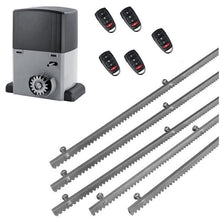 Φόρτωση εικόνας στο εργαλείο προβολής Συλλογής, Σετ μοτέρ συρόμενης πόρτας σε μπάνιο λαδιού NORTON-1000-OIL με ενσωματωμένο πινακοδέκτη, 5 τηλεχειριστήρια και 5m μεταλλική κρεμαγιέρα