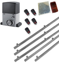 Φόρτωση εικόνας στο εργαλείο προβολής Συλλογής, Σετ μοτέρ συρόμενης πόρτας σε μπάνιο λαδιού NORTON-1000-OIL με ενσωματωμένο πινακοδέκτη, 5 τηλεχειριστήρια, 5m μεταλλική κρεμαγιέρα και φωτοκύτταρα ασύρματα