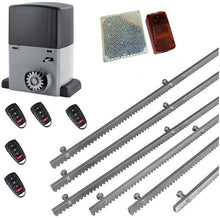 Φόρτωση εικόνας στο εργαλείο προβολής Συλλογής, Σετ μοτέρ συρόμενης πόρτας σε μπάνιο λαδιού NORTON-1000-OIL με ενσωματωμένο πινακοδέκτη, 5 τηλεχειριστήρια, 6m μεταλλική κρεμαγιέρα και φωτοκύτταρα ασύρματα