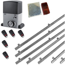 Φόρτωση εικόνας στο εργαλείο προβολής Συλλογής, Σετ μοτέρ συρόμενης πόρτας σε μπάνιο λαδιού NORTON-1000-OIL με ενσωματωμένο πινακοδέκτη, 5 τηλεχειριστήρια, 7m μεταλλική κρεμαγιέρα και φωτοκύτταρα ασύρματα