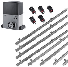 Φόρτωση εικόνας στο εργαλείο προβολής Συλλογής, Σετ μοτέρ συρόμενης πόρτας σε μπάνιο λαδιού NORTON-1000-OIL με ενσωματωμένο πινακοδέκτη, 5 τηλεχειριστήρια και 8m μεταλλική κρεμαγιέρα