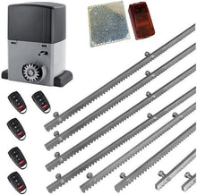 Φόρτωση εικόνας στο εργαλείο προβολής Συλλογής, Σετ μοτέρ συρόμενης πόρτας σε μπάνιο λαδιού NORTON-1000-OIL με ενσωματωμένο πινακοδέκτη, 5 τηλεχειριστήρια, 8m μεταλλική κρεμαγιέρα και φωτοκύτταρα ασύρματα