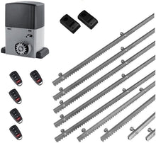 Φόρτωση εικόνας στο εργαλείο προβολής Συλλογής, Σετ μοτέρ συρόμενης πόρτας σε μπάνιο λαδιού NORTON-1000-OIL με ενσωματωμένο πινακοδέκτη, 5 τηλεχειριστήρια, 9m μεταλλική κρεμαγιέρα και φωτοκύτταρα ενσύρματα