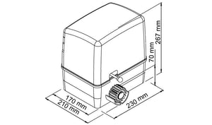 Σετ Μηχανισμός Συρόμενης Γκαραζόπορτας NORTON FCM 400 (Kit-Deluxe)_Διαστάσεις