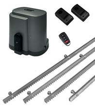 Φόρτωση εικόνας στο εργαλείο προβολής Συλλογής, Σετ μοτέρ συρόμενης πόρτας RIB K500 με ενσωματωμένο πινακοδέκτη, 1 τηλεχειριστήριο, 4m μεταλλική κρεμαγιέρα και φωτοκύτταρα ενσύρματα