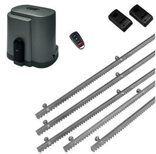 Φόρτωση εικόνας στο εργαλείο προβολής Συλλογής, Σετ μοτέρ συρόμενης πόρτας RIB K500 με ενσωματωμένο πινακοδέκτη, 1 τηλεχειριστήριο, 5m μεταλλική κρεμαγιέρα και φωτοκύτταρα ενσύρματα