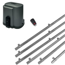 Φόρτωση εικόνας στο εργαλείο προβολής Συλλογής, Σετ μοτέρ συρόμενης πόρτας RIB K500 με ενσωματωμένο πινακοδέκτη, 1 τηλεχειριστήριο και 6m μεταλλική κρεμαγιέρα