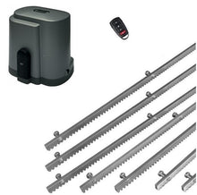 Φόρτωση εικόνας στο εργαλείο προβολής Συλλογής, Σετ μοτέρ συρόμενης πόρτας RIB K500 με ενσωματωμένο πινακοδέκτη, 1 τηλεχειριστήριο και 7m μεταλλική κρεμαγιέρα