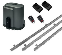 Φόρτωση εικόνας στο εργαλείο προβολής Συλλογής, Σετ μοτέρ συρόμενης πόρτας RIB K500 με ενσωματωμένο πινακοδέκτη, 2 τηλεχειριστήρια, 3m μεταλλική κρεμαγιέρα και φωτοκύτταρα ενσύρματα