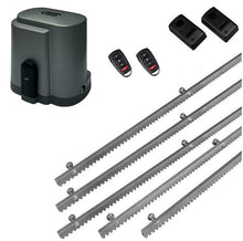 Φόρτωση εικόνας στο εργαλείο προβολής Συλλογής, Σετ μοτέρ συρόμενης πόρτας RIB K500 με ενσωματωμένο πινακοδέκτη, 2 τηλεχειριστήρια, 5m μεταλλική κρεμαγιέρα και φωτοκύτταρα ενσύρματα