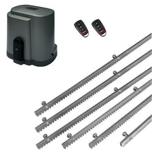 Φόρτωση εικόνας στο εργαλείο προβολής Συλλογής, Σετ μοτέρ συρόμενης πόρτας RIB K500 με ενσωματωμένο πινακοδέκτη, 2 τηλεχειριστήρια και 6m μεταλλική κρεμαγιέρα