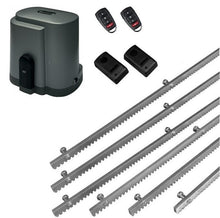 Φόρτωση εικόνας στο εργαλείο προβολής Συλλογής, Σετ μοτέρ συρόμενης πόρτας RIB K500 με ενσωματωμένο πινακοδέκτη, 2 τηλεχειριστήρια, 6m μεταλλική κρεμαγιέρα και φωτοκύτταρα ενσύρματα