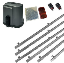 Φόρτωση εικόνας στο εργαλείο προβολής Συλλογής, Σετ μοτέρ συρόμενης πόρτας RIB K500 με ενσωματωμένο πινακοδέκτη, 2 τηλεχειριστήρια, 6m μεταλλική κρεμαγιέρα και φωτοκύτταρα ασύρματα