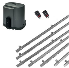 Φόρτωση εικόνας στο εργαλείο προβολής Συλλογής, Σετ μοτέρ συρόμενης πόρτας RIB K500 με ενσωματωμένο πινακοδέκτη, 2 τηλεχειριστήρια και 7m μεταλλική κρεμαγιέρα