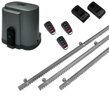 Φόρτωση εικόνας στο εργαλείο προβολής Συλλογής, Σετ μοτέρ συρόμενης πόρτας RIB K500 με ενσωματωμένο πινακοδέκτη, 3 τηλεχειριστήρια, 3m μεταλλική κρεμαγιέρα και φωτοκύτταρα ενσύρματα