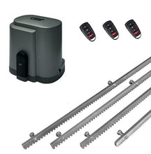 Φόρτωση εικόνας στο εργαλείο προβολής Συλλογής, Σετ μοτέρ συρόμενης πόρτας RIB K500 με ενσωματωμένο πινακοδέκτη, 3 τηλεχειριστήρια και 4m μεταλλική κρεμαγιέρα