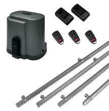 Φόρτωση εικόνας στο εργαλείο προβολής Συλλογής, Σετ μοτέρ συρόμενης πόρτας RIB K500 με ενσωματωμένο πινακοδέκτη, 3 τηλεχειριστήρια, 4m μεταλλική κρεμαγιέρα και φωτοκύτταρα ενσύρματα