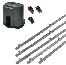 Φόρτωση εικόνας στο εργαλείο προβολής Συλλογής, Σετ μοτέρ συρόμενης πόρτας RIB K500 με ενσωματωμένο πινακοδέκτη, 3 τηλεχειριστήρια και 5m μεταλλική κρεμαγιέρα