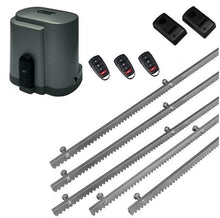 Φόρτωση εικόνας στο εργαλείο προβολής Συλλογής, Σετ μοτέρ συρόμενης πόρτας RIB K500 με ενσωματωμένο πινακοδέκτη, 3 τηλεχειριστήρια, 5m μεταλλική κρεμαγιέρα και φωτοκύτταρα ενσύρματα