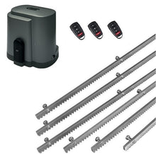 Φόρτωση εικόνας στο εργαλείο προβολής Συλλογής, Σετ μοτέρ συρόμενης πόρτας RIB K500 με ενσωματωμένο πινακοδέκτη, 3 τηλεχειριστήρια και 6m μεταλλική κρεμαγιέρα