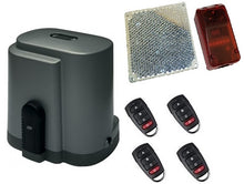 Φόρτωση εικόνας στο εργαλείο προβολής Συλλογής, Σετ μοτέρ συρόμενης πόρτας RIB K500 με ενσωματωμένο πινακοδέκτη, 4 τηλεχειριστήρια και φωτοκύτταρα ασύρματα