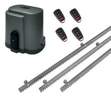 Φόρτωση εικόνας στο εργαλείο προβολής Συλλογής, Σετ μοτέρ συρόμενης πόρτας RIB K500 με ενσωματωμένο πινακοδέκτη, 4 τηλεχειριστήρια και 3m μεταλλική κρεμαγιέρα