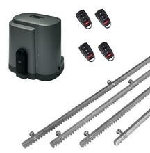 Φόρτωση εικόνας στο εργαλείο προβολής Συλλογής, Σετ μοτέρ συρόμενης πόρτας RIB K500 με ενσωματωμένο πινακοδέκτη, 4 τηλεχειριστήρια και 4m μεταλλική κρεμαγιέρα