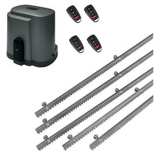 Φόρτωση εικόνας στο εργαλείο προβολής Συλλογής, Σετ μοτέρ συρόμενης πόρτας RIB K500 με ενσωματωμένο πινακοδέκτη, 4 τηλεχειριστήρια και 5m μεταλλική κρεμαγιέρα