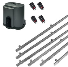 Φόρτωση εικόνας στο εργαλείο προβολής Συλλογής, Σετ μοτέρ συρόμενης πόρτας RIB K500 με ενσωματωμένο πινακοδέκτη, 4 τηλεχειριστήρια και 6m μεταλλική κρεμαγιέρα