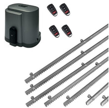 Φόρτωση εικόνας στο εργαλείο προβολής Συλλογής, Σετ μοτέρ συρόμενης πόρτας RIB K500 με ενσωματωμένο πινακοδέκτη, 4 τηλεχειριστήρια και 7m μεταλλική κρεμαγιέρα