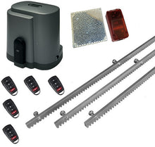 Φόρτωση εικόνας στο εργαλείο προβολής Συλλογής, Σετ μοτέρ συρόμενης πόρτας RIB K500 με ενσωματωμένο πινακοδέκτη, 5 τηλεχειριστήρια, 3m μεταλλική κρεμαγιέρα και φωτοκύτταρα ασύρματα