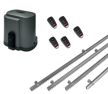 Φόρτωση εικόνας στο εργαλείο προβολής Συλλογής, Σετ μοτέρ συρόμενης πόρτας RIB K500 με ενσωματωμένο πινακοδέκτη, 5 τηλεχειριστήρια και 4m μεταλλική κρεμαγιέρα