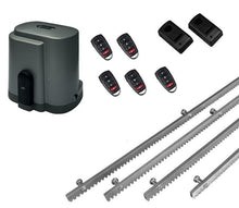 Φόρτωση εικόνας στο εργαλείο προβολής Συλλογής, Σετ μοτέρ συρόμενης πόρτας RIB K500 με ενσωματωμένο πινακοδέκτη, 5 τηλεχειριστήρια, 4m μεταλλική κρεμαγιέρα και φωτοκύτταρα ενσύρματα