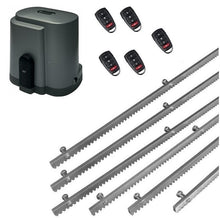 Φόρτωση εικόνας στο εργαλείο προβολής Συλλογής, Σετ μοτέρ συρόμενης πόρτας RIB K500 με ενσωματωμένο πινακοδέκτη, 5 τηλεχειριστήρια και 6m μεταλλική κρεμαγιέρα