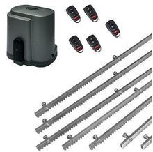 Φόρτωση εικόνας στο εργαλείο προβολής Συλλογής, Σετ μοτέρ συρόμενης πόρτας RIB K500 με ενσωματωμένο πινακοδέκτη, 5 τηλεχειριστήρια και 7m μεταλλική κρεμαγιέρα