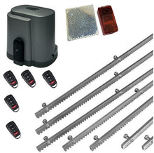 Φόρτωση εικόνας στο εργαλείο προβολής Συλλογής, Σετ μοτέρ συρόμενης πόρτας RIB K500 με ενσωματωμένο πινακοδέκτη, 5 τηλεχειριστήρια, 7m μεταλλική κρεμαγιέρα και φωτοκύτταρα ασύρματα