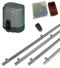 Φόρτωση εικόνας στο εργαλείο προβολής Συλλογής, Σετ μηχανισμού συρόμενης πόρτας RIB K800 με ενσωματωμένο πινακοδέκτη, 1 τηλεχειριστήριο, 4m μεταλλική κρεμαγιέρα και φωτοκύτταρα ασύρματα