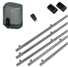 Φόρτωση εικόνας στο εργαλείο προβολής Συλλογής, Σετ μηχανισμού συρόμενης πόρτας RIB K800 με ενσωματωμένο πινακοδέκτη, 1 τηλεχειριστήριο, 5m μεταλλική κρεμαγιέρα και φωτοκύτταρα ενσύρματα