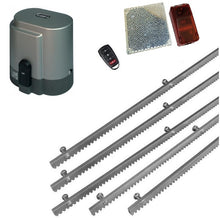 Φόρτωση εικόνας στο εργαλείο προβολής Συλλογής, Σετ μηχανισμού συρόμενης πόρτας RIB K800 με ενσωματωμένο πινακοδέκτη, 1 τηλεχειριστήριο, 5m μεταλλική κρεμαγιέρα και φωτοκύτταρα ασύρματα