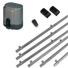 Φόρτωση εικόνας στο εργαλείο προβολής Συλλογής, Σετ μηχανισμού συρόμενης πόρτας RIB K800 με ενσωματωμένο πινακοδέκτη, 1 τηλεχειριστήριο, 6m μεταλλική κρεμαγιέρα και φωτοκύτταρα ενσύρματα