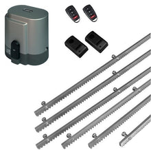 Φόρτωση εικόνας στο εργαλείο προβολής Συλλογής, Σετ μηχανισμού συρόμενης πόρτας RIB K800 με ενσωματωμένο πινακοδέκτη, 2 τηλεχειριστήρια, 6m μεταλλική κρεμαγιέρα και φωτοκύτταρα ενσύρματα